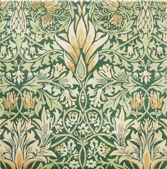 Havi Luncheon Napkin William Morris Snakeshead Green 33cm