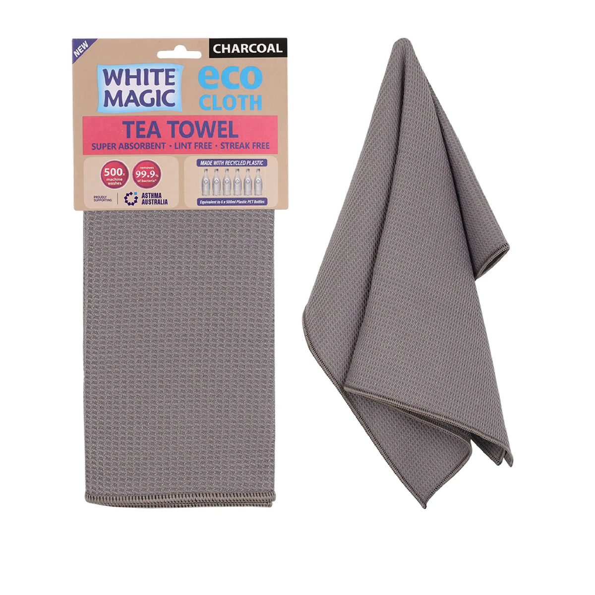Eco Cloth Tea Towel - Charcoal