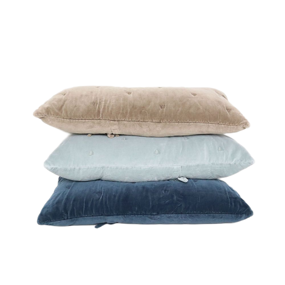 MASON BEE VELVET BREAKFAST CUSHION NAVY 30x60