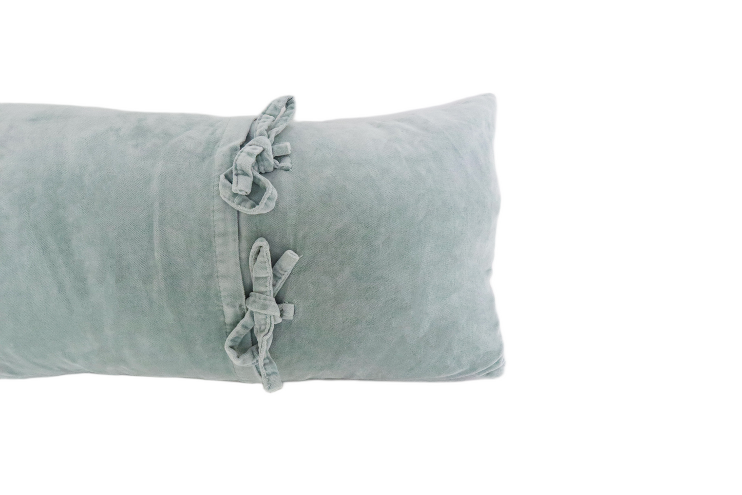 MASON BEE VELVET BREAKFAST CUSHION SKY GREY 30x60