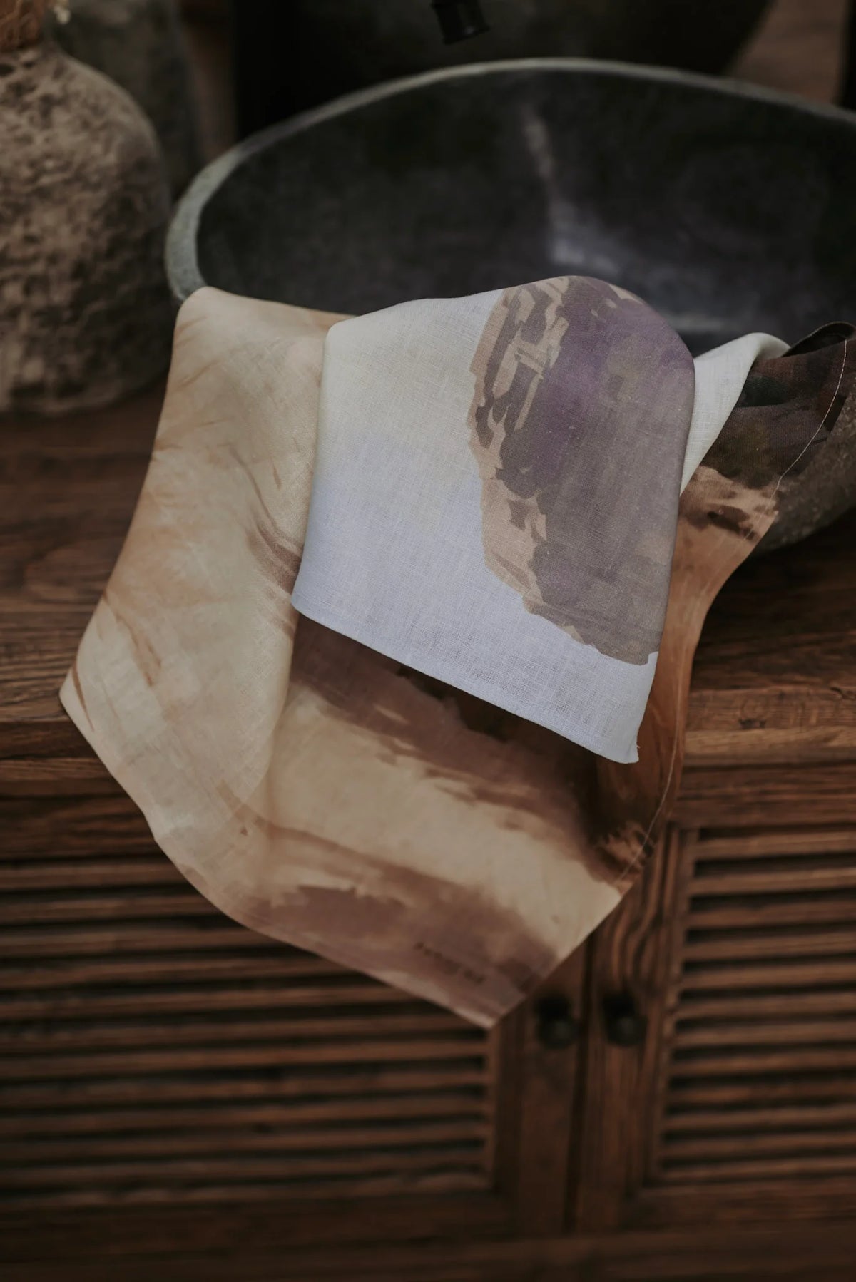 Linen Tea Towel - No.1 Desert Hues