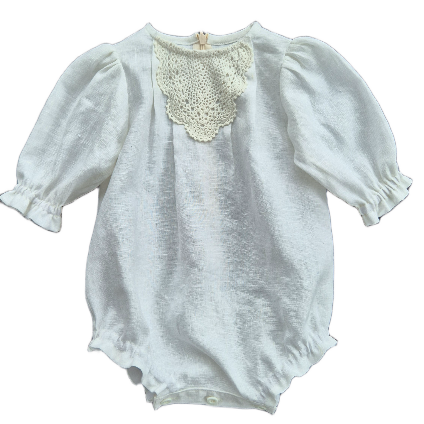 Linen Pleat Front Romper