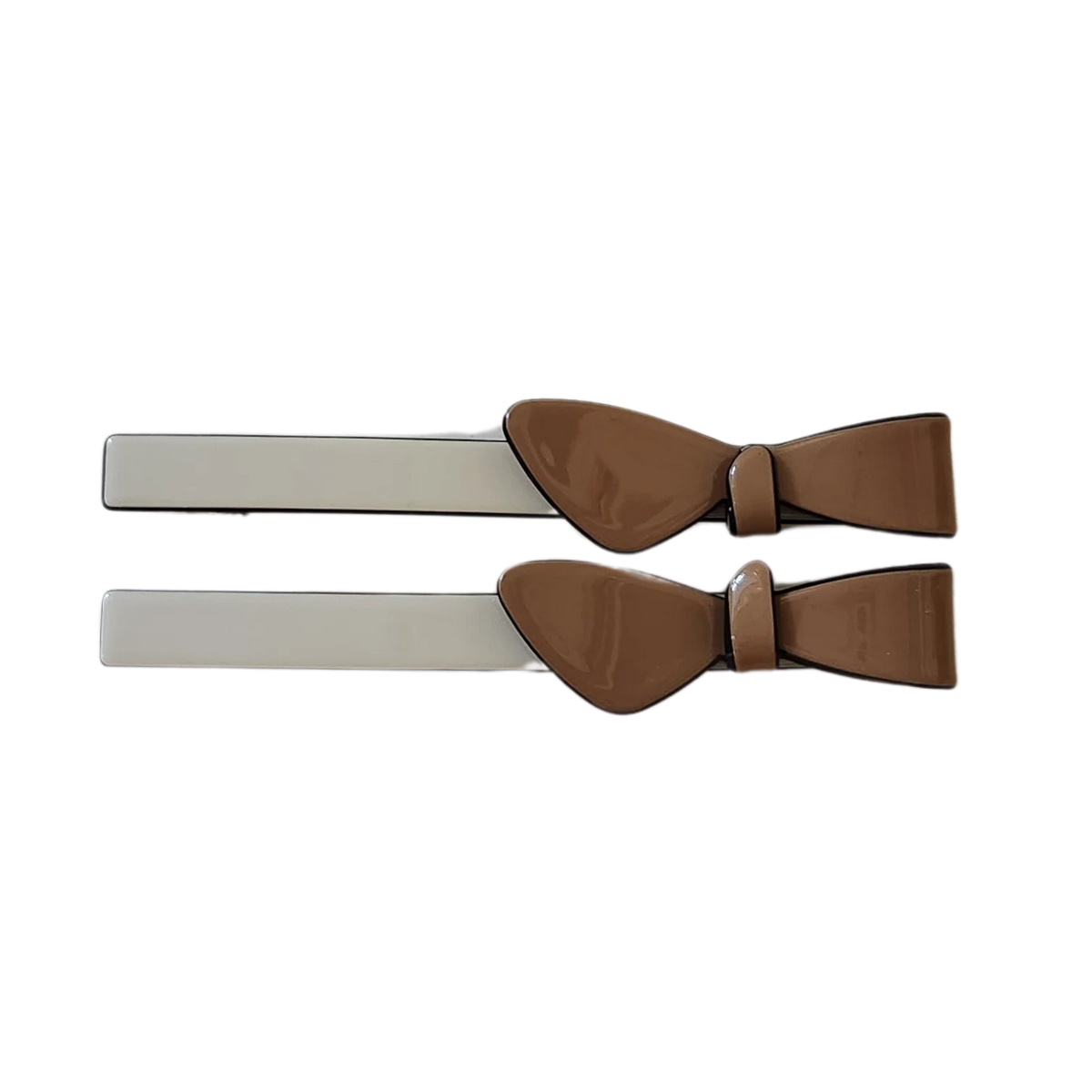 Cassandra Two Tone  Bow Clips