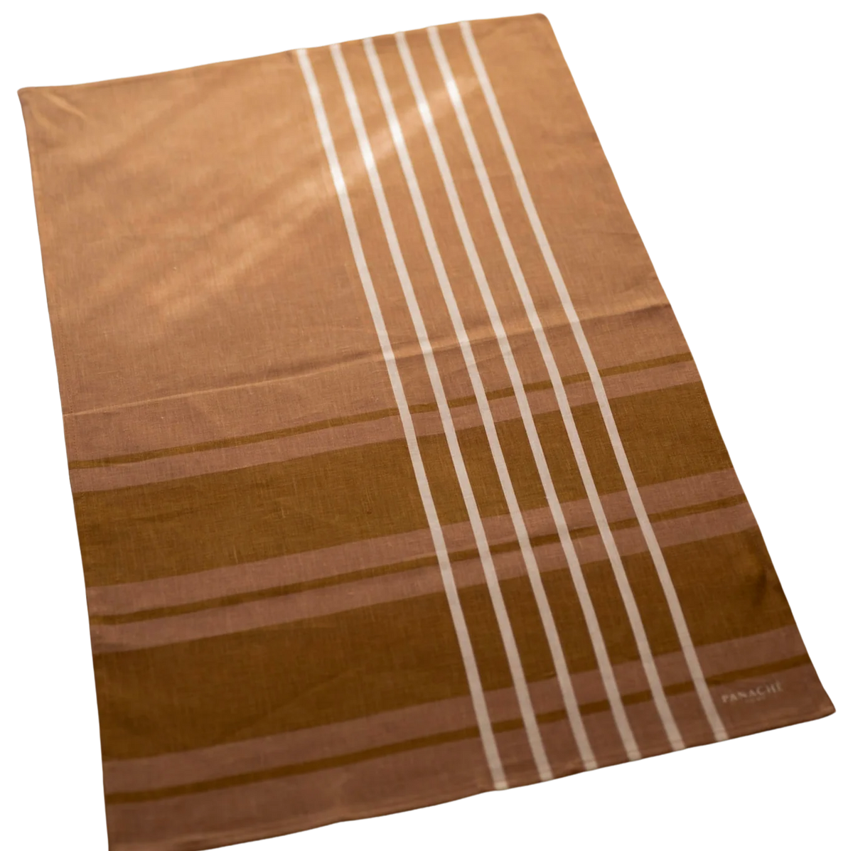 Linen Tea Towel - No.5 Tan Stripe