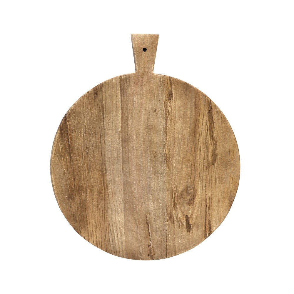 Wooden Round Serving Board - 50cm, with Handle