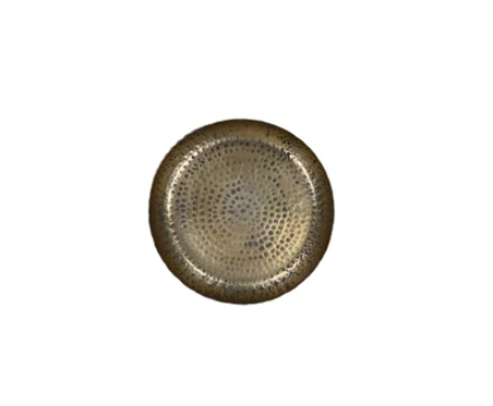 ANKARA Hammered Low Bowl - Vintage Brass Finish