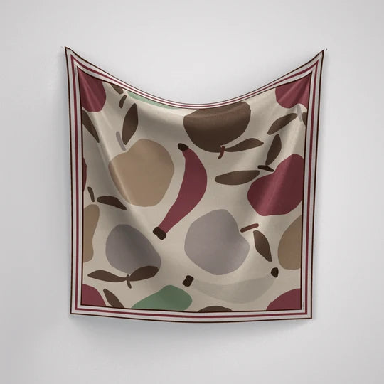 Petite Abstract Fruit Muted Colours Scarf