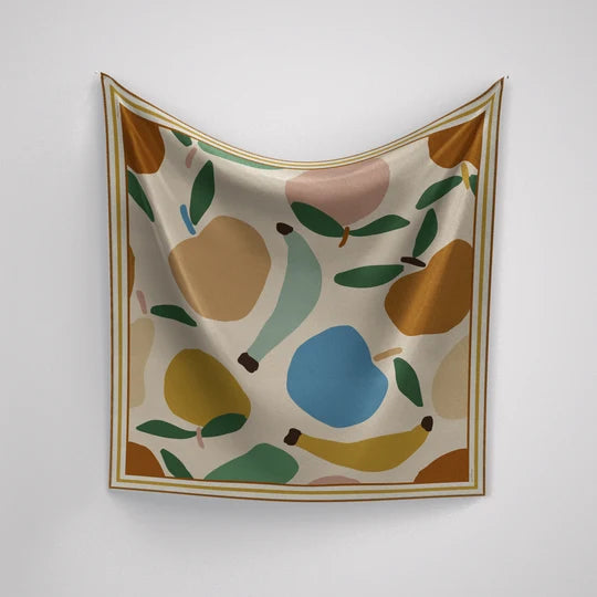 Petite Abstract Fruit Bright Colours Scarf