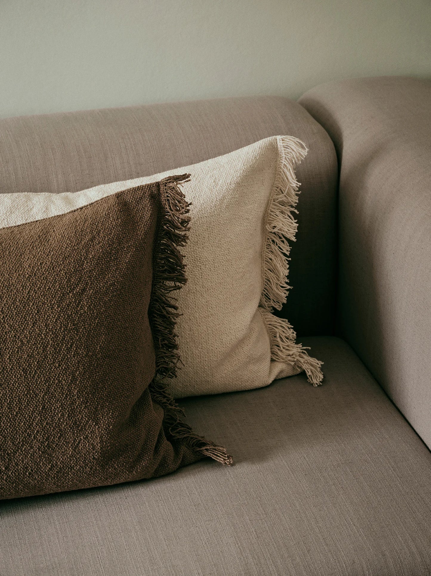 BROSTE Cushion Cover Ebba - Brown Kelp 40x60