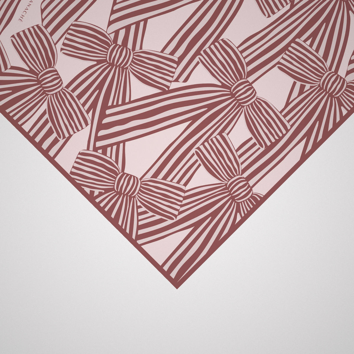 Pinstripe-Bow Pépa Pink + Wine