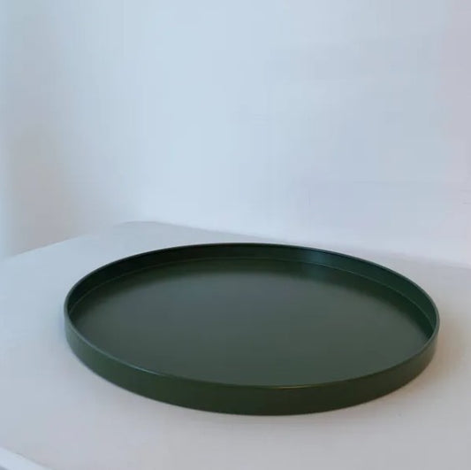 Bianca Metal Tray Medium, Hunter Green