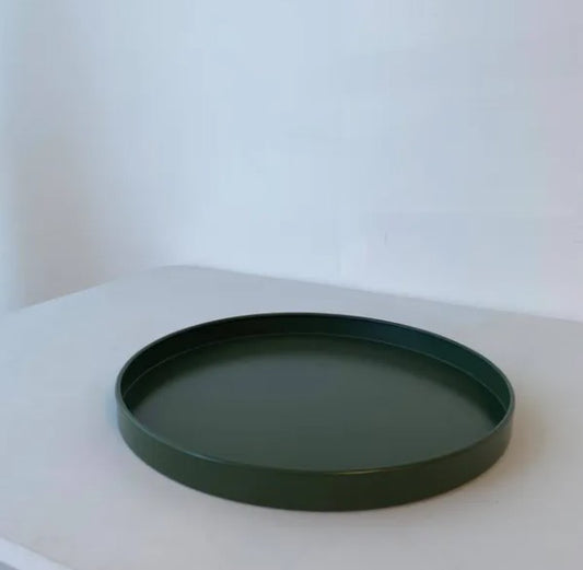 Bianca Metal Tray Small, Hunter Green