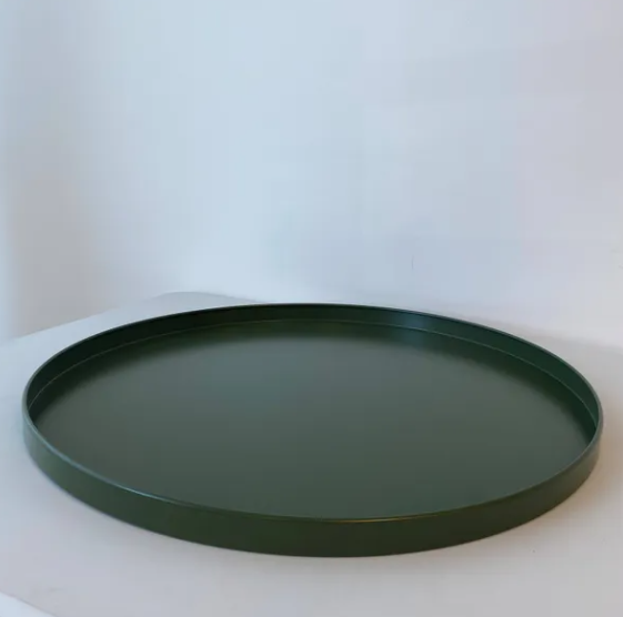 Bianca Metal Tray Large, Hunter Green