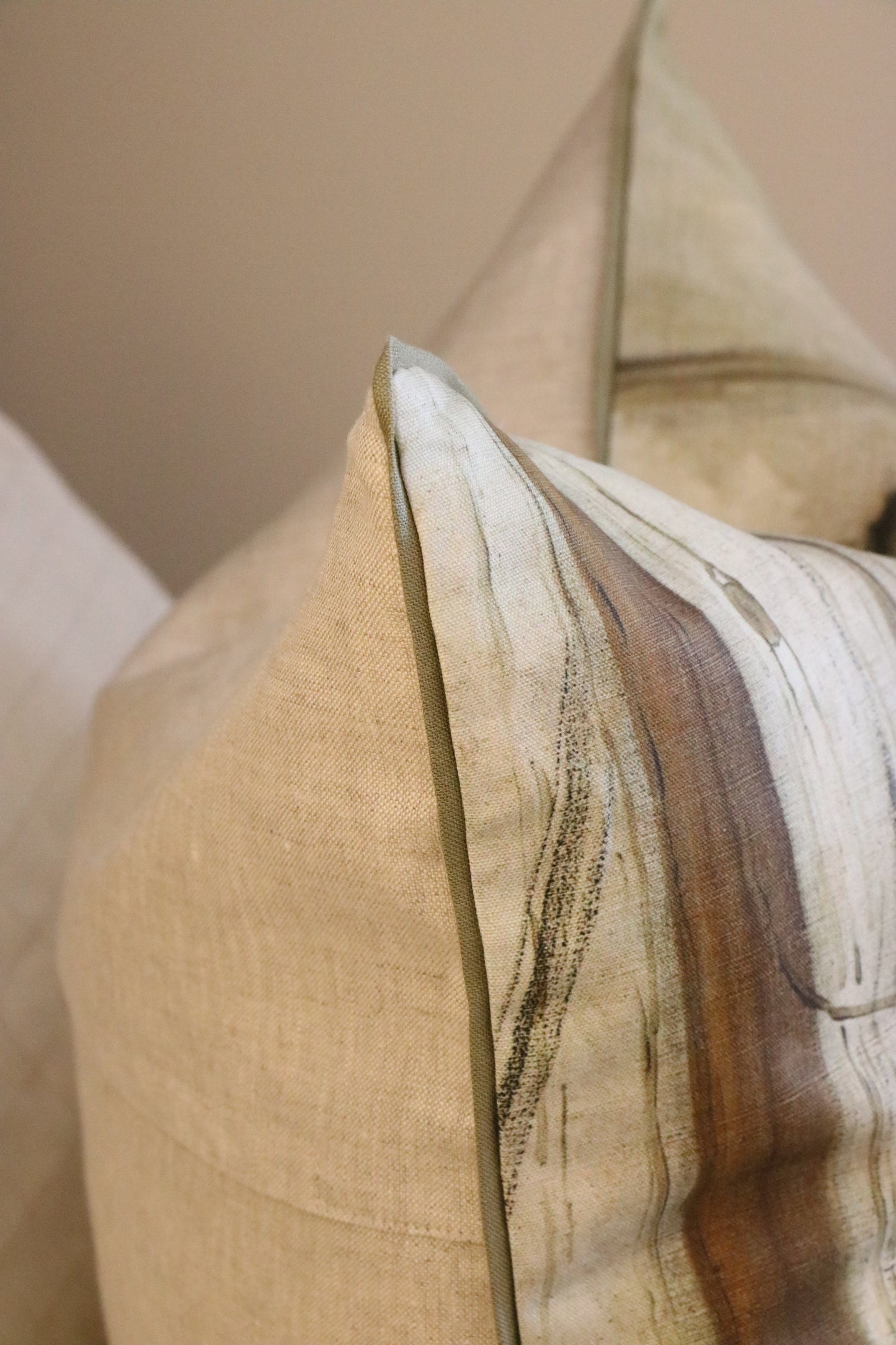 Nautical In Sage Cushion - Sails
