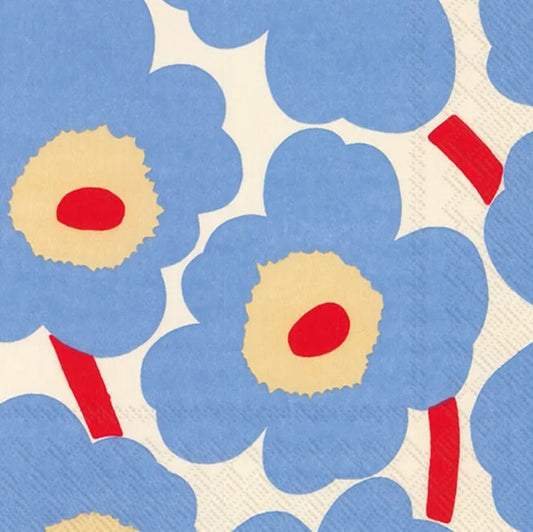 IHR Cocktail Marimekko Unikko Cream Blue