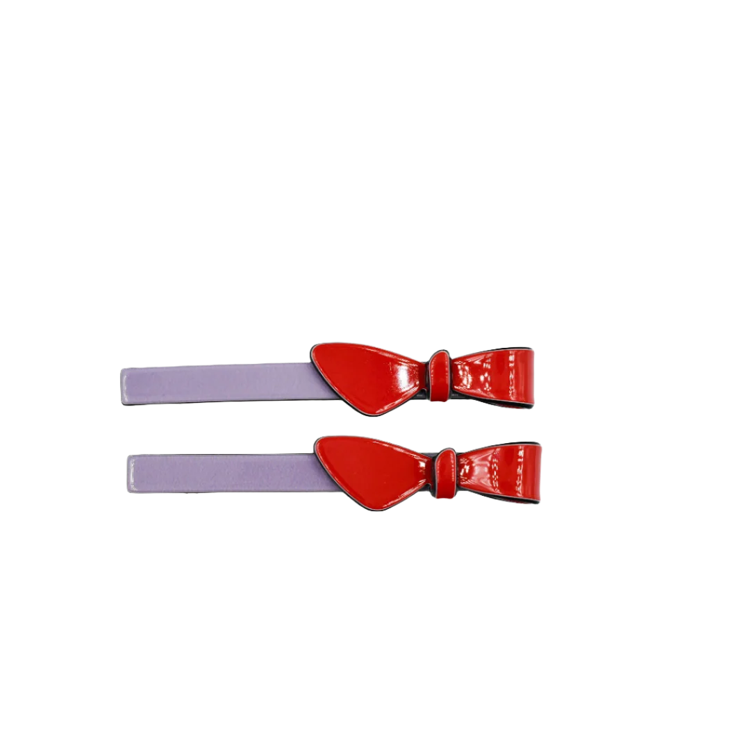 Cassandra Two Tone  Bow Clips