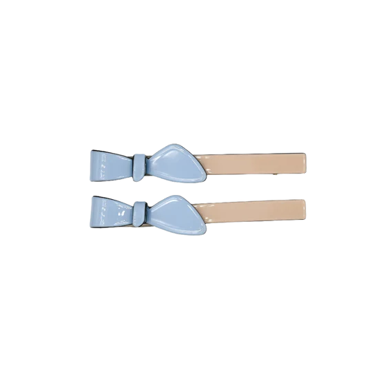 Cassandra Two Tone  Bow Clips
