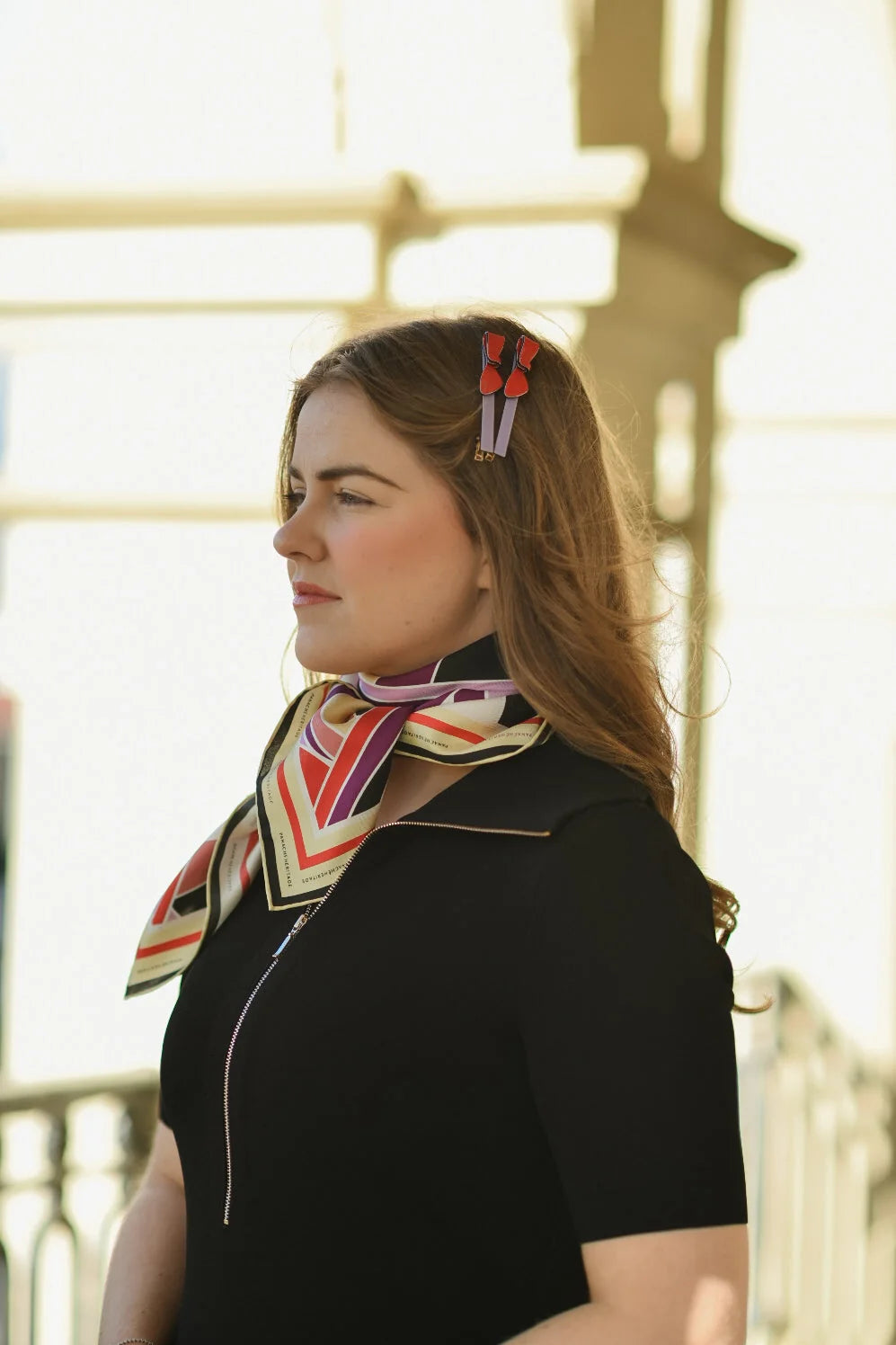 Cassandra Two Tone  Bow Clips