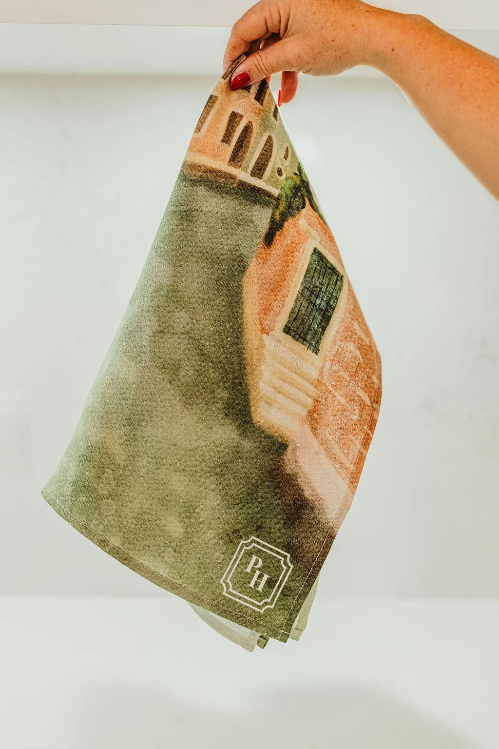 Linen Tea Towel - Supper in Venice