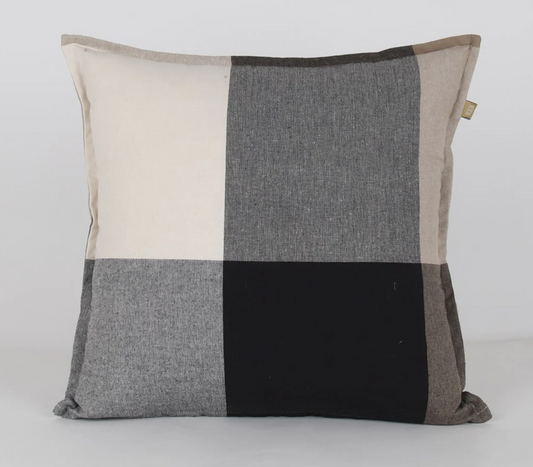 Giant Check Cushion Black 60x60cm