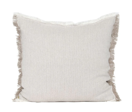 Heavy Herringbone Cushion Taupe 60x60