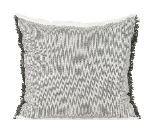 Heavy Herringbone Cushion Burnt Olive  60x60