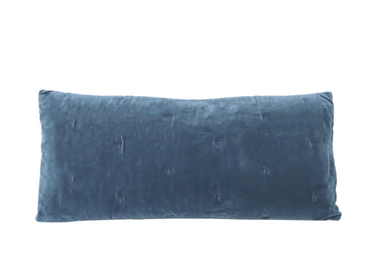 MASON BEE VELVET BREAKFAST CUSHION NAVY 30x60