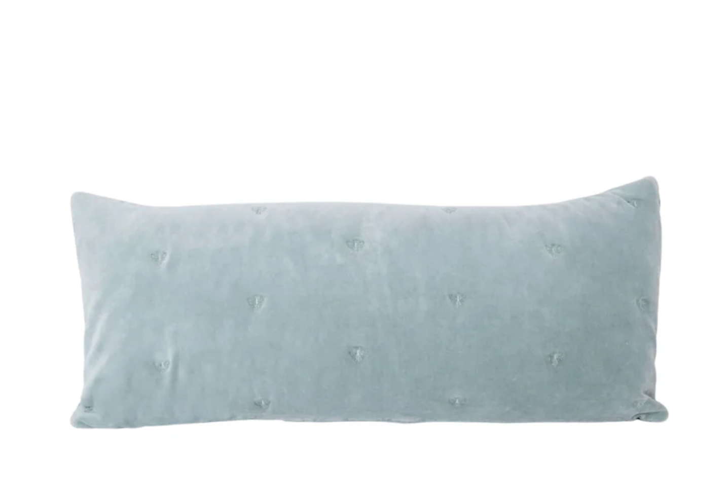 MASON BEE VELVET BREAKFAST CUSHION SKY GREY 30x60