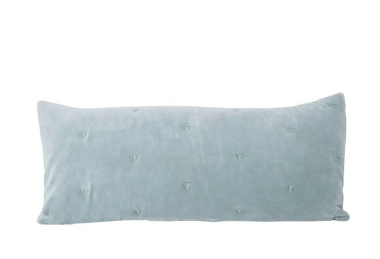MASON BEE VELVET BREAKFAST CUSHION SKY GREY 30x60
