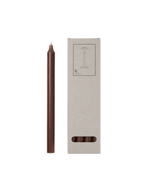 BROSTE Candle Taper Set 8 H290 - Dark Brown
