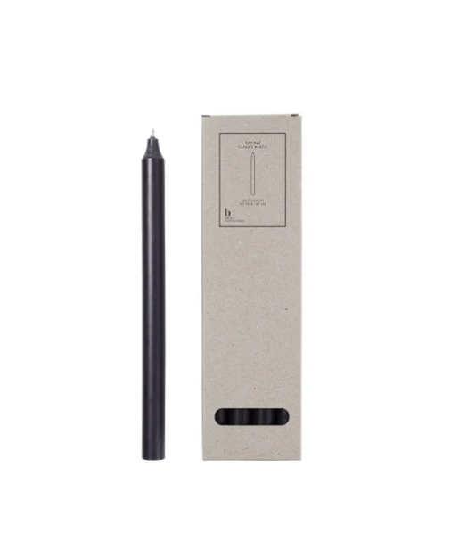 BROSTE Candle Taper Set 8 H290 - Dark Grey (Northern Dusk)