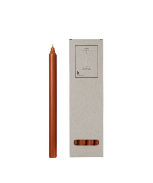 BROSTE Candle Taper Set 8 H290 - Terracotta
