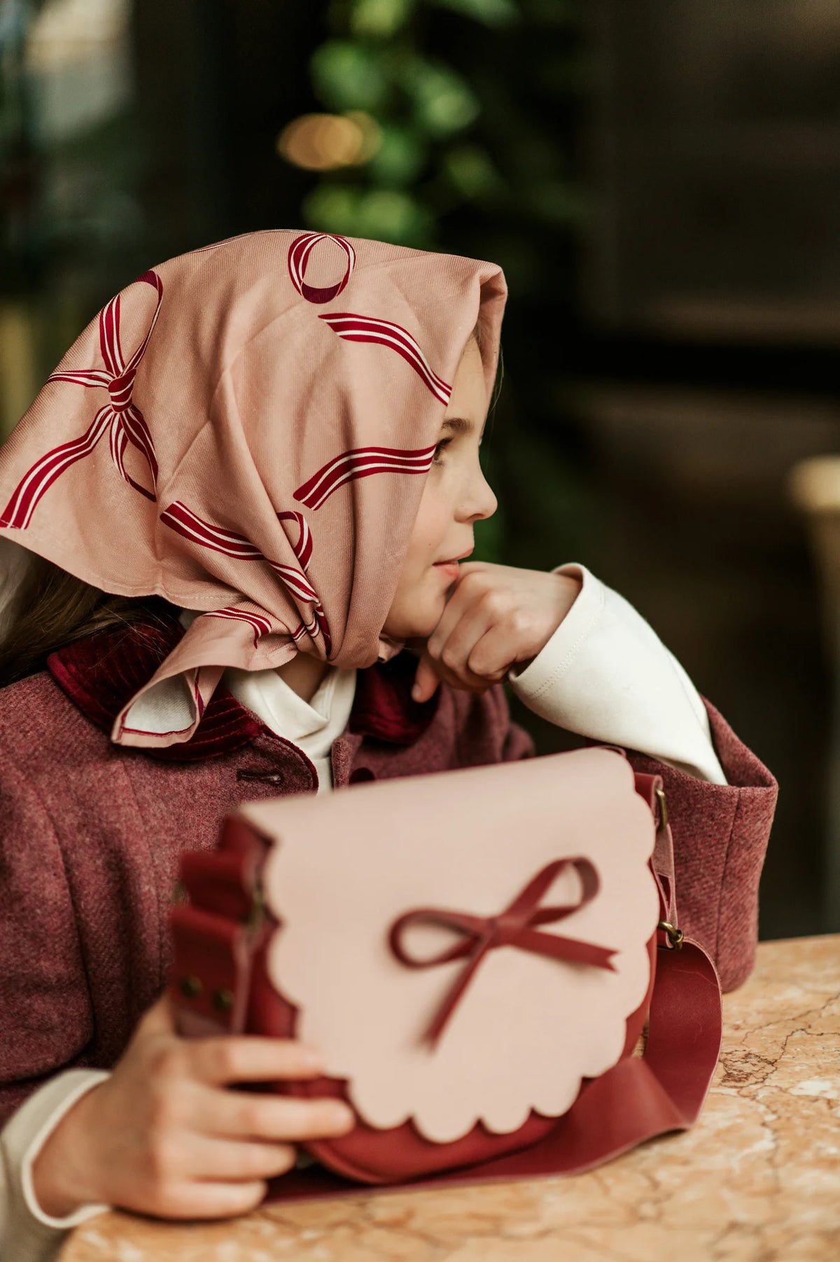 Elegant-Bow Esmé Pink and wine