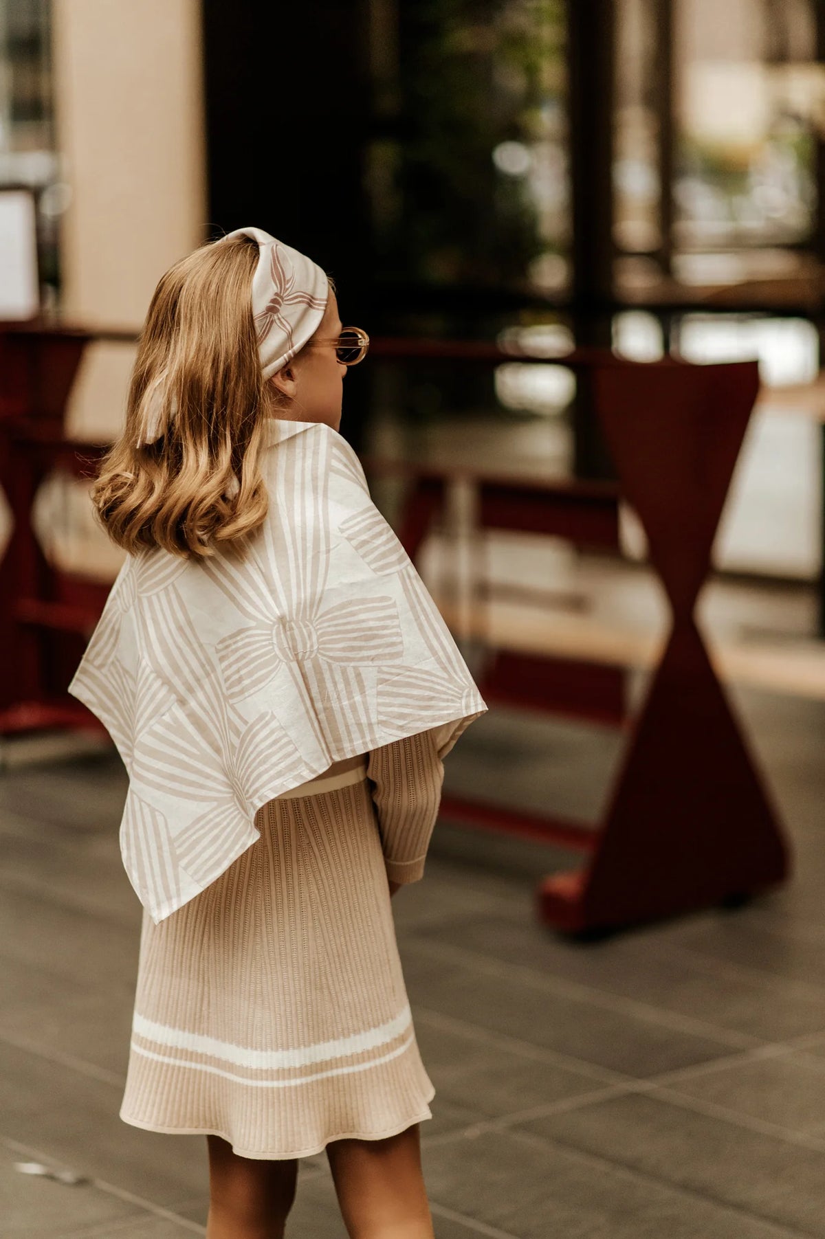 Pinstripe-Bow Pépa Cream + White