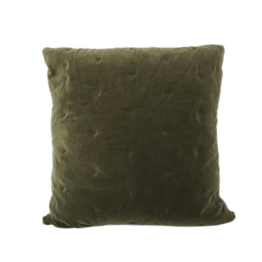 MASON BEE VELVET CUSHION OLIVE GREEN 60X60