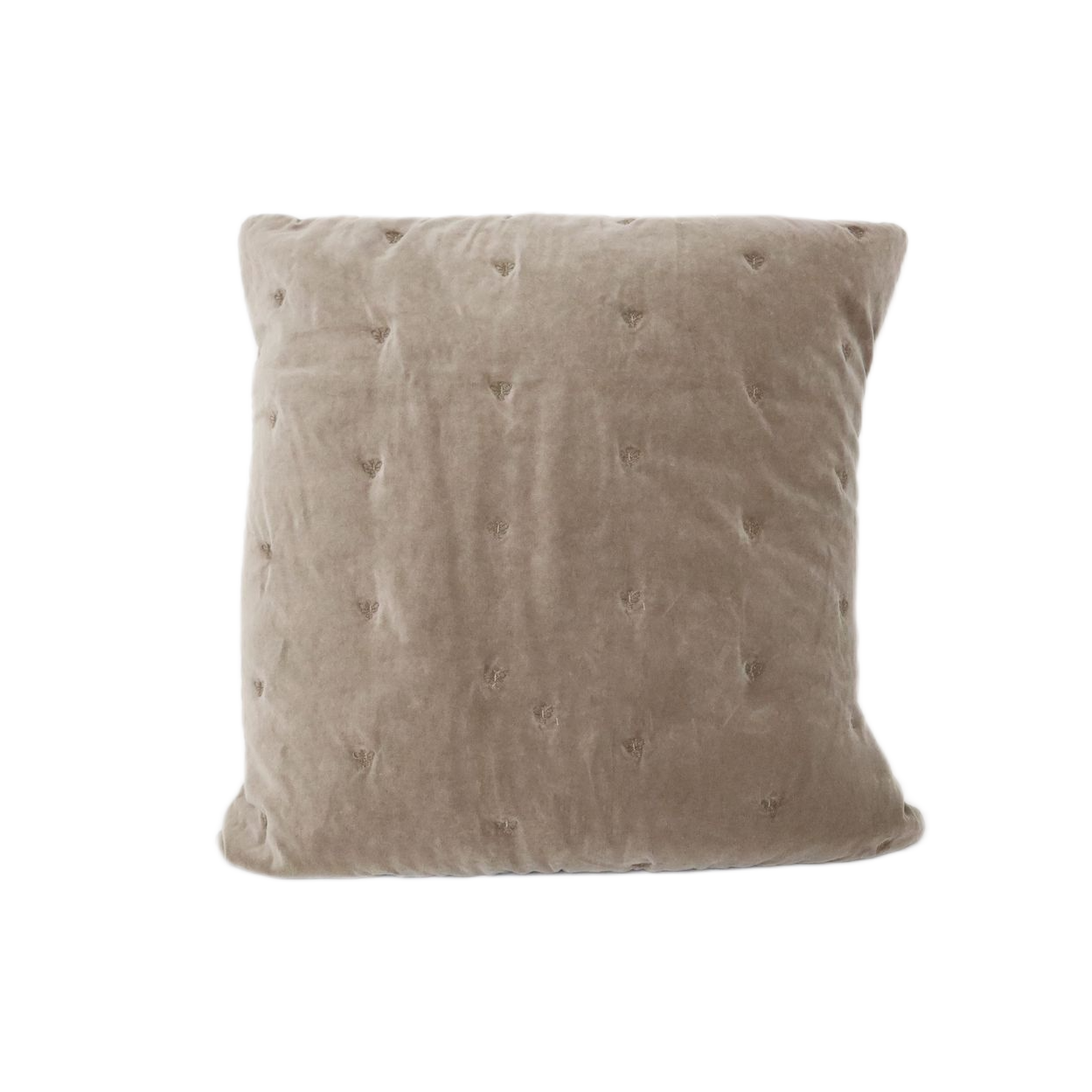 MASON BEE VELVET CUSHION STONE 60X60