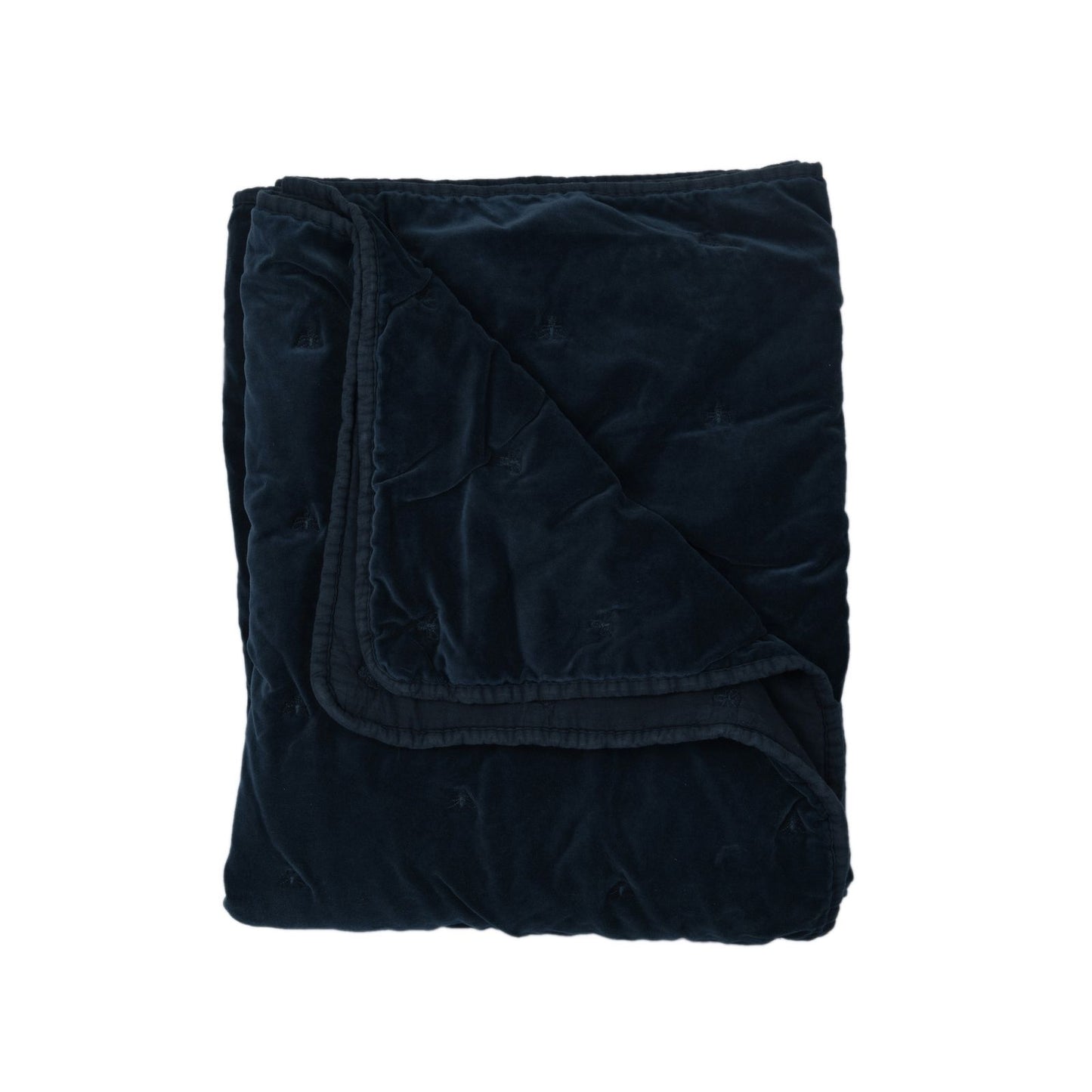 MASON BEE VELVET THROW NAVY 130x180cm