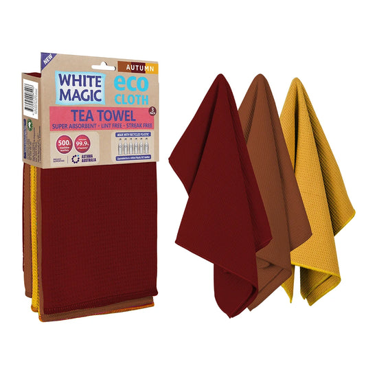 Eco Cloth Tea Towel 3 Pkt - Autumn