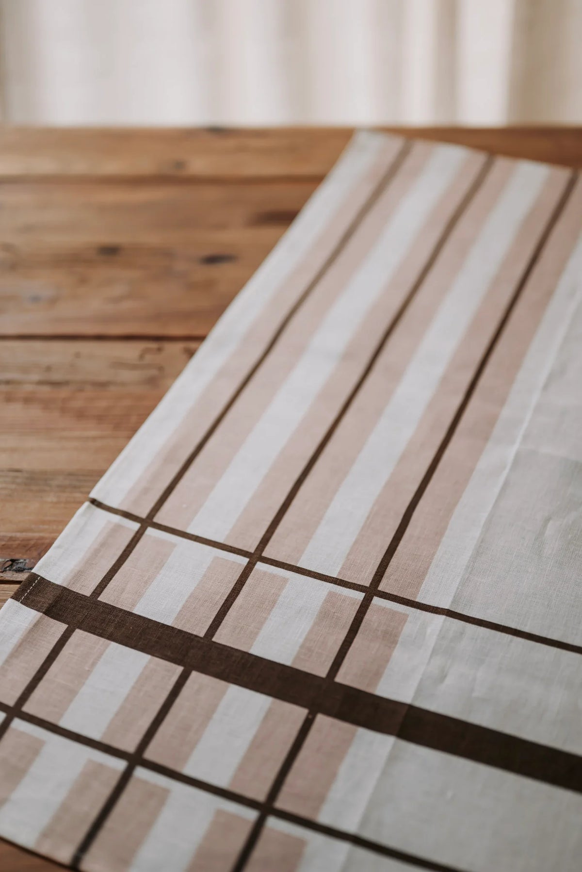 Linen Tea Towel - No.4 Neutral Stripe